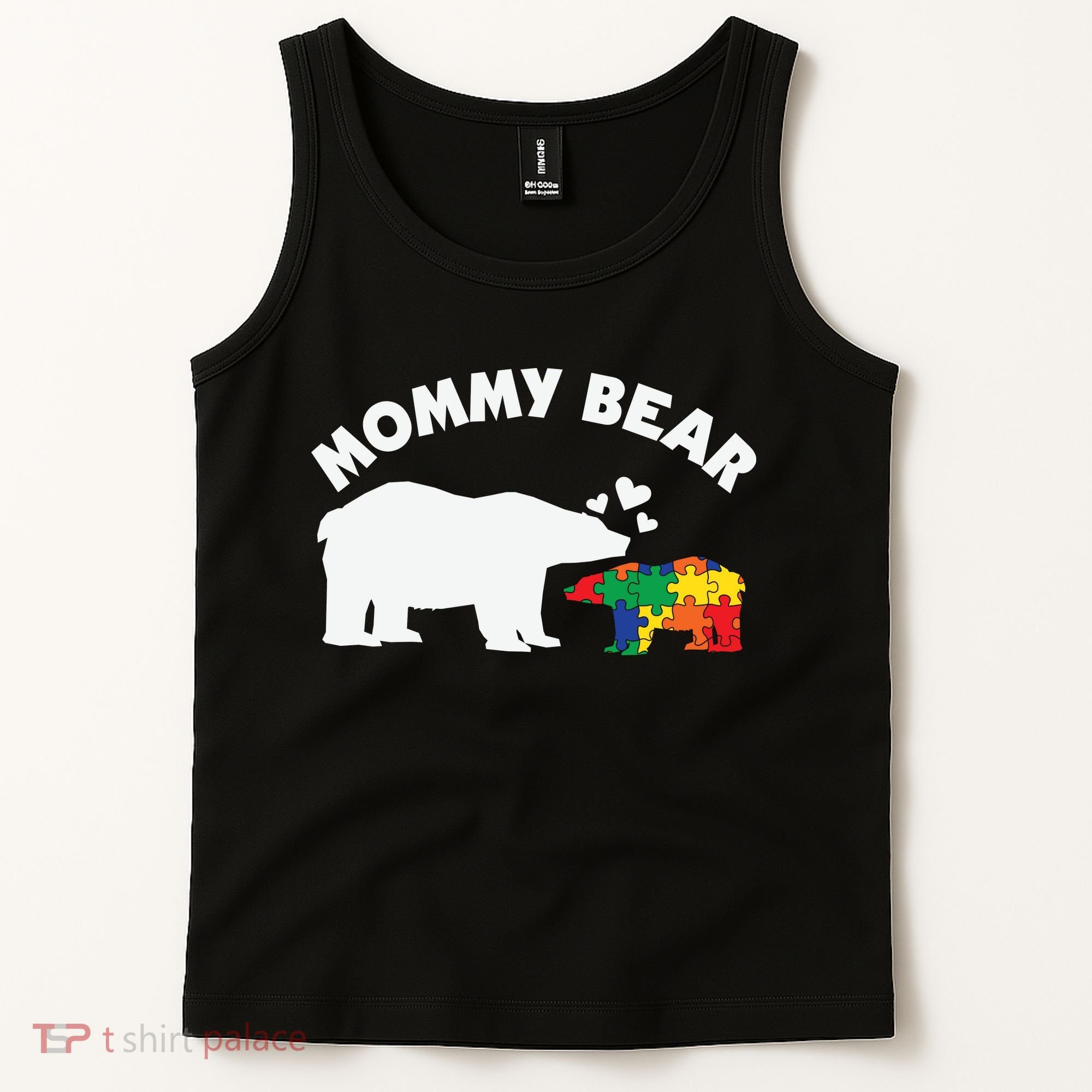 Autism Mommy Bear Autism Awareness Tank Top