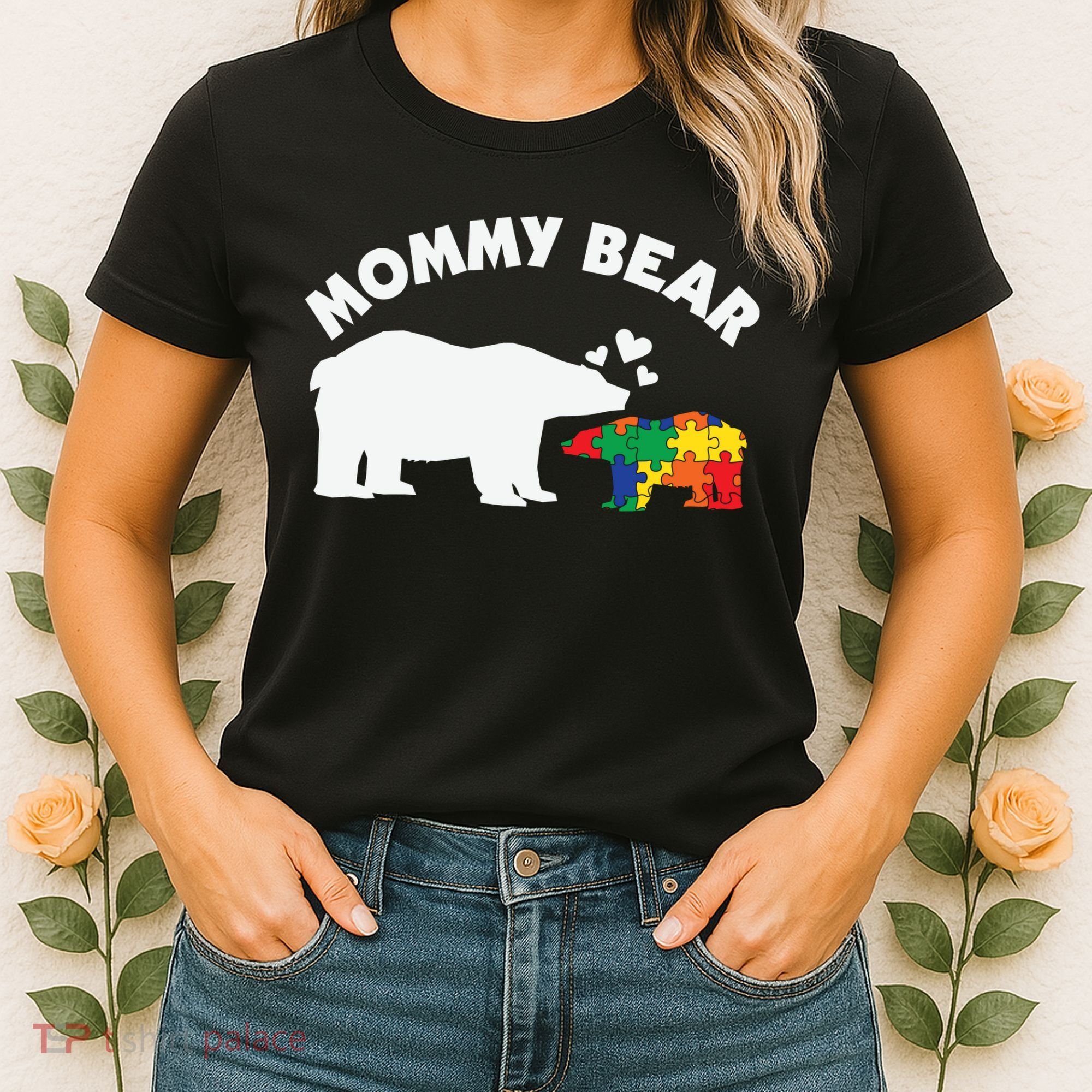 Autism Mommy Bear Autism Awareness Women's T-Shirt