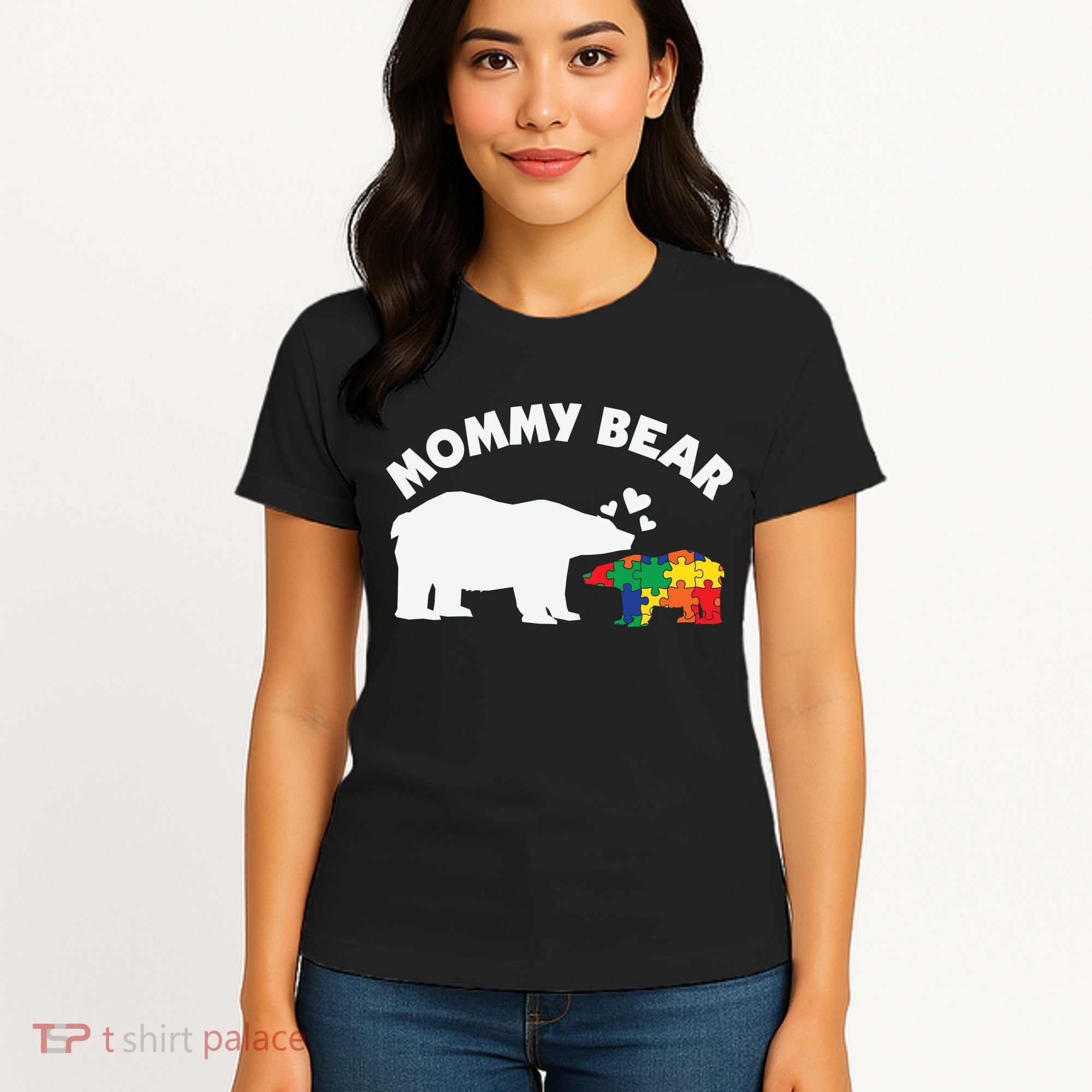 Autism Mommy Bear Autism Awareness Women's T-Shirt