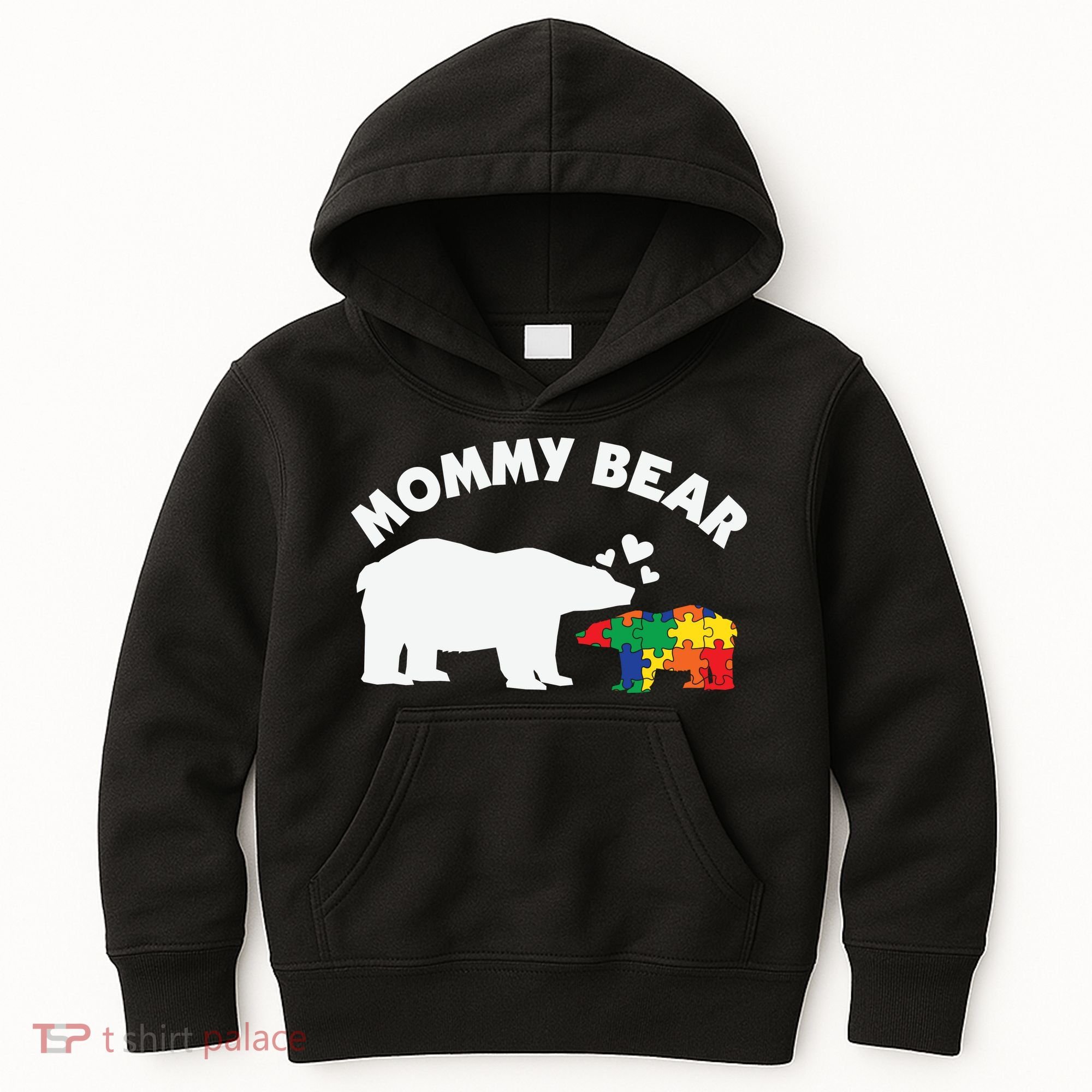 Autism Mommy Bear Autism Awareness Kids Hoodie