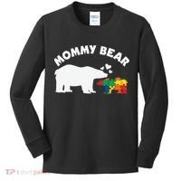 Autism Mommy Bear Autism Awareness Kids Long Sleeve Shirt thumb 0