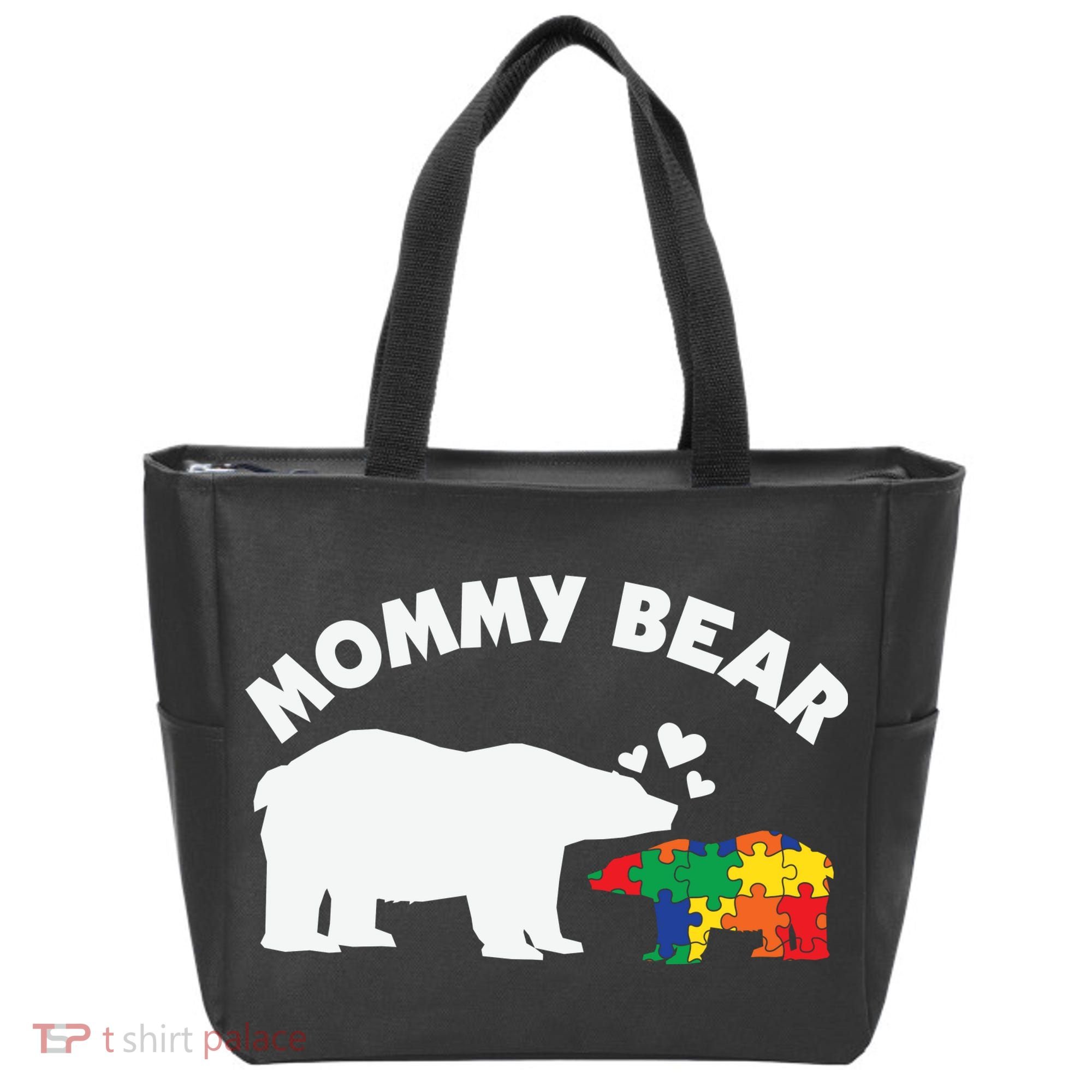 Autism Mommy Bear Autism Awareness Tote Bag