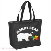 Autism Mommy Bear Autism Awareness Tote Bag thumb 2