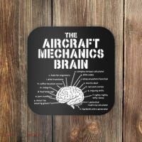 Aircraft Mechanics Brain Shirt Aviation Gift Coaster thumb 0