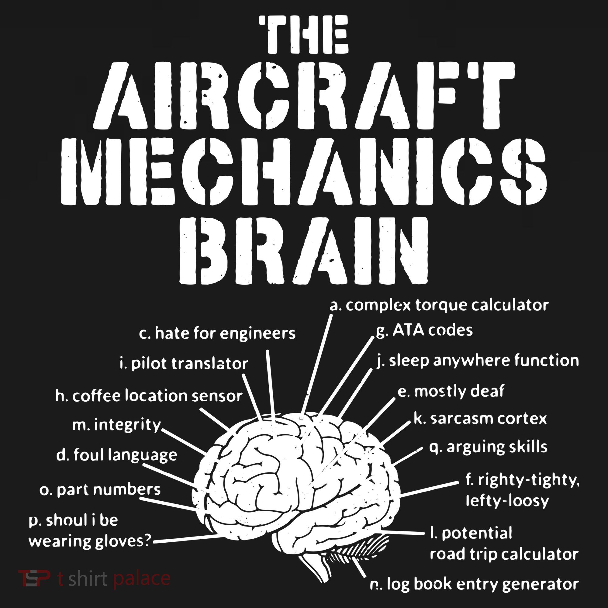 Aircraft Mechanics Brain Shirt Aviation Gift Coaster