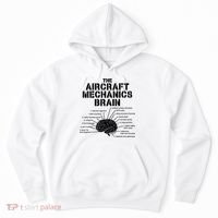 Aircraft Mechanics Brain Shirt Aviation Gift Hoodie thumb 0