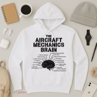 Aircraft Mechanics Brain Shirt Aviation Gift Hoodie thumb 3