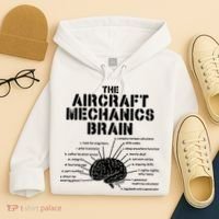 Aircraft Mechanics Brain Shirt Aviation Gift Hoodie thumb 4
