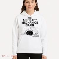 Aircraft Mechanics Brain Shirt Aviation Gift Hoodie thumb 5