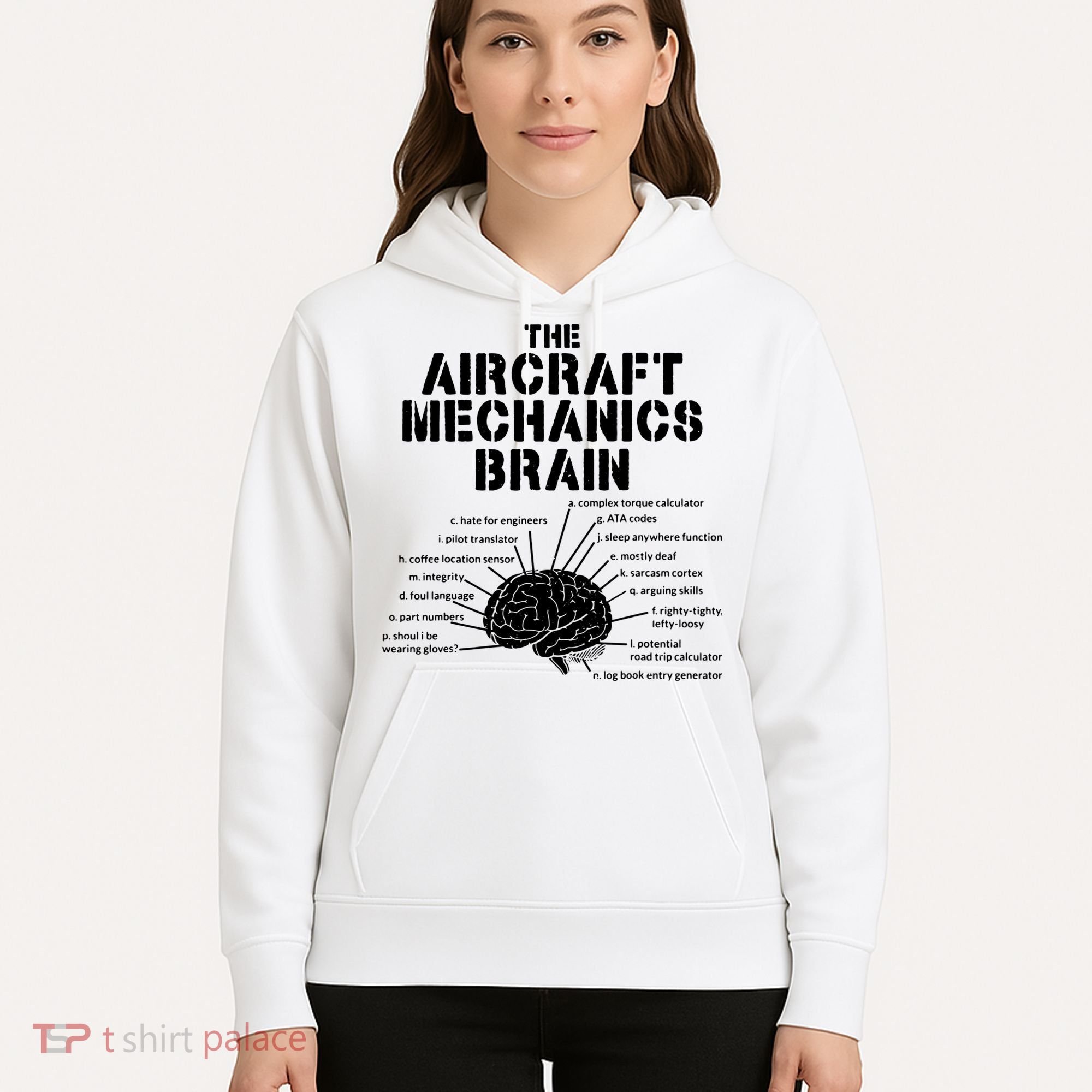 Aircraft Mechanics Brain Shirt Aviation Gift Hoodie