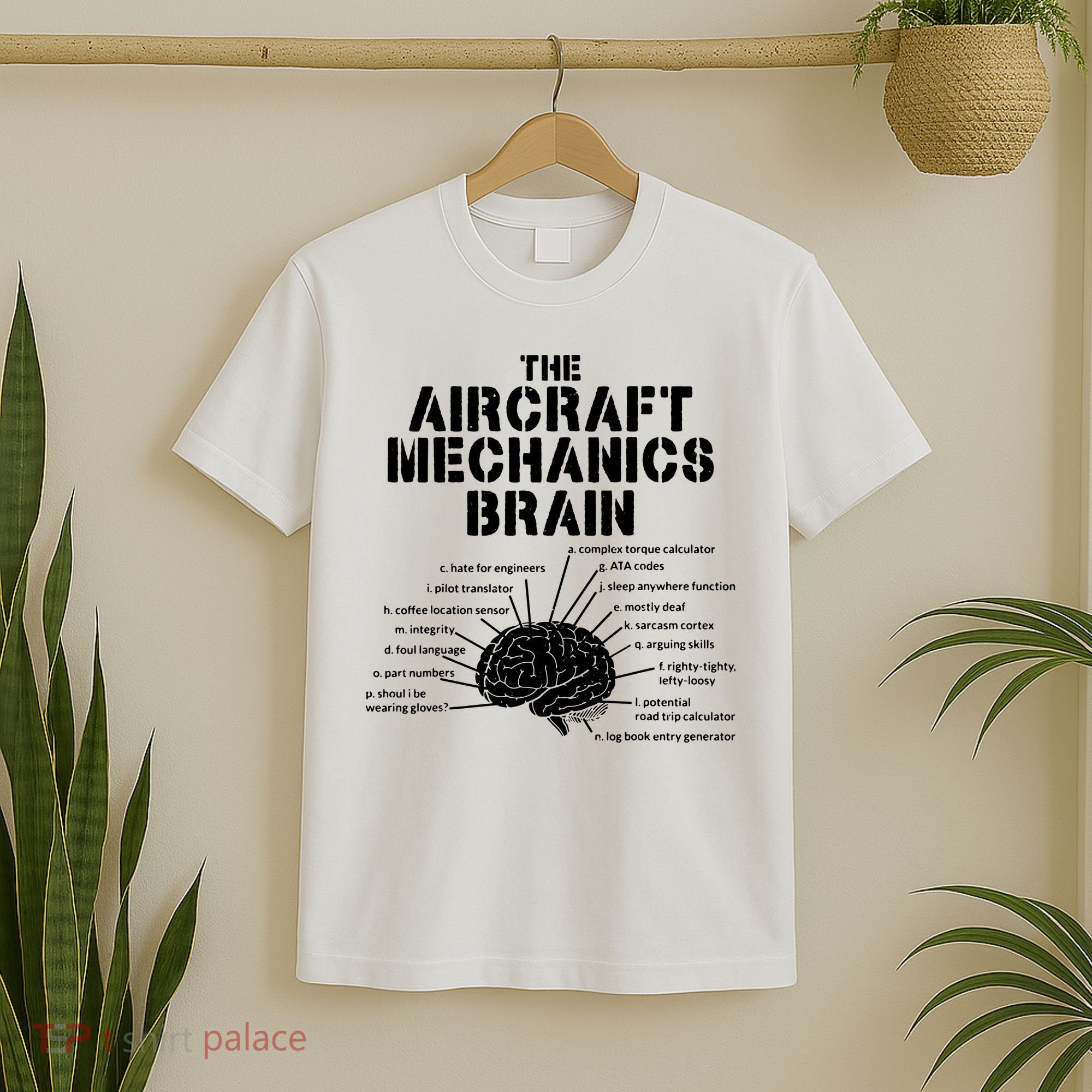 Aircraft Mechanics Brain Shirt Aviation Gift T-Shirt