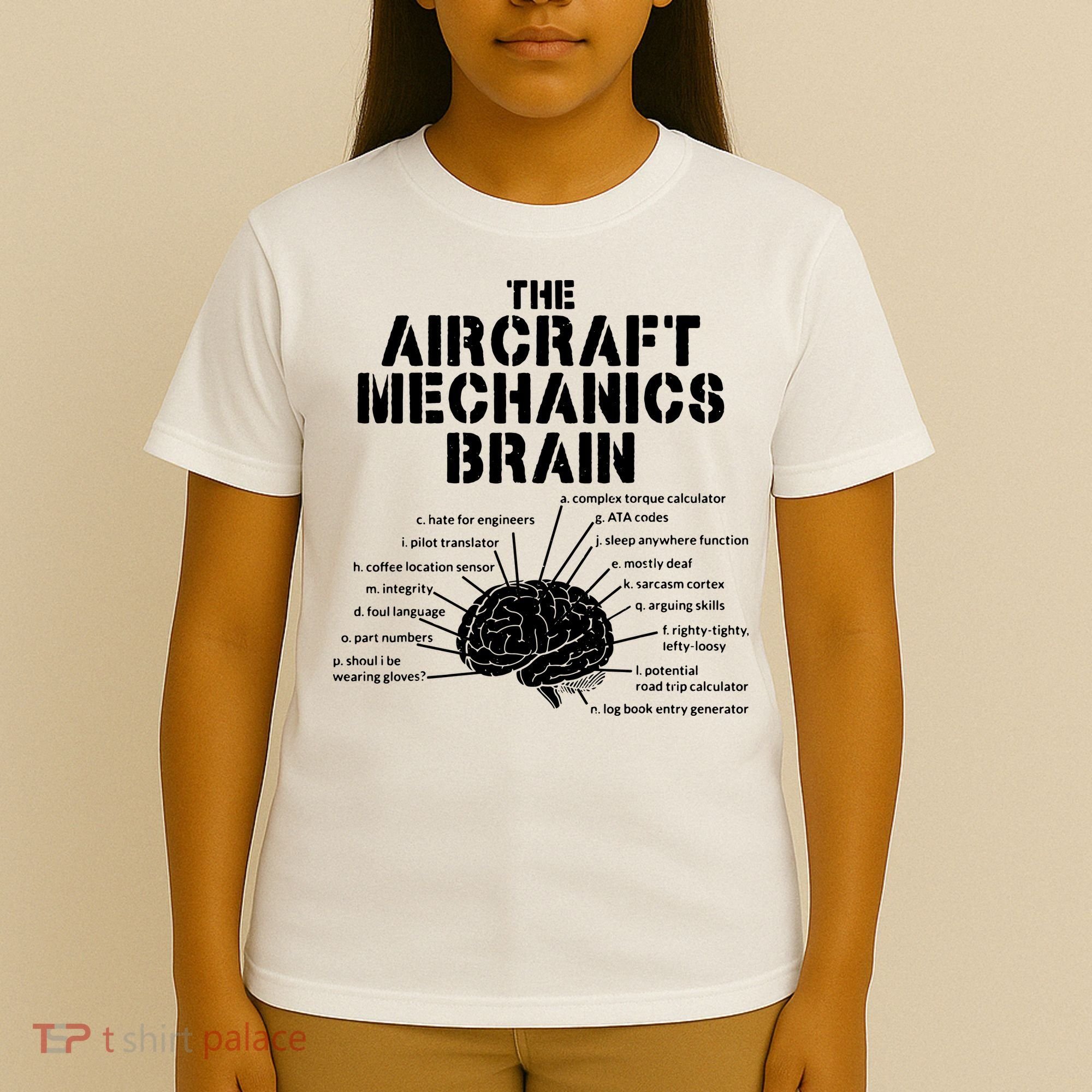 Aircraft Mechanics Brain Shirt Aviation Gift T-Shirt