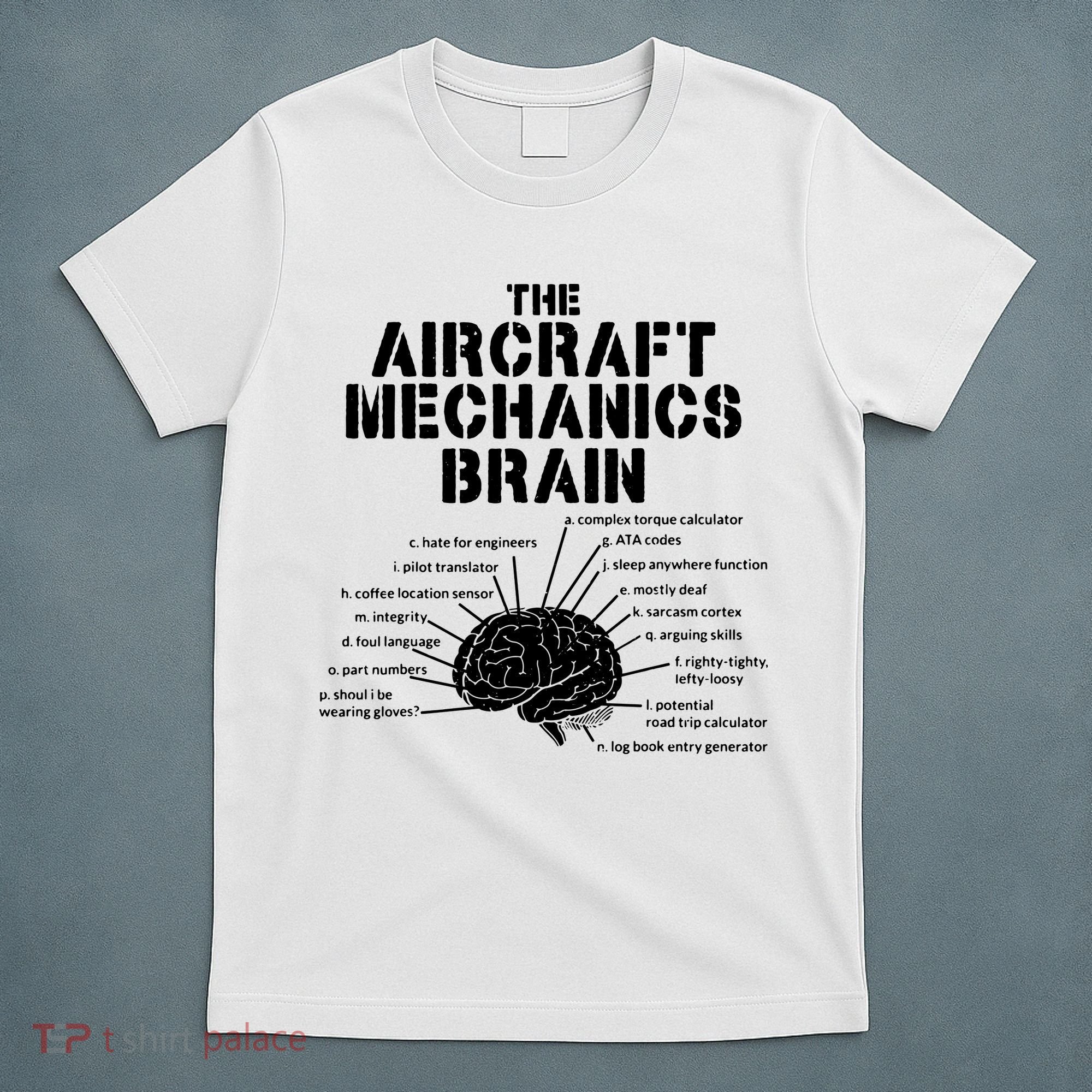Aircraft Mechanics Brain Shirt Aviation Gift T-Shirt