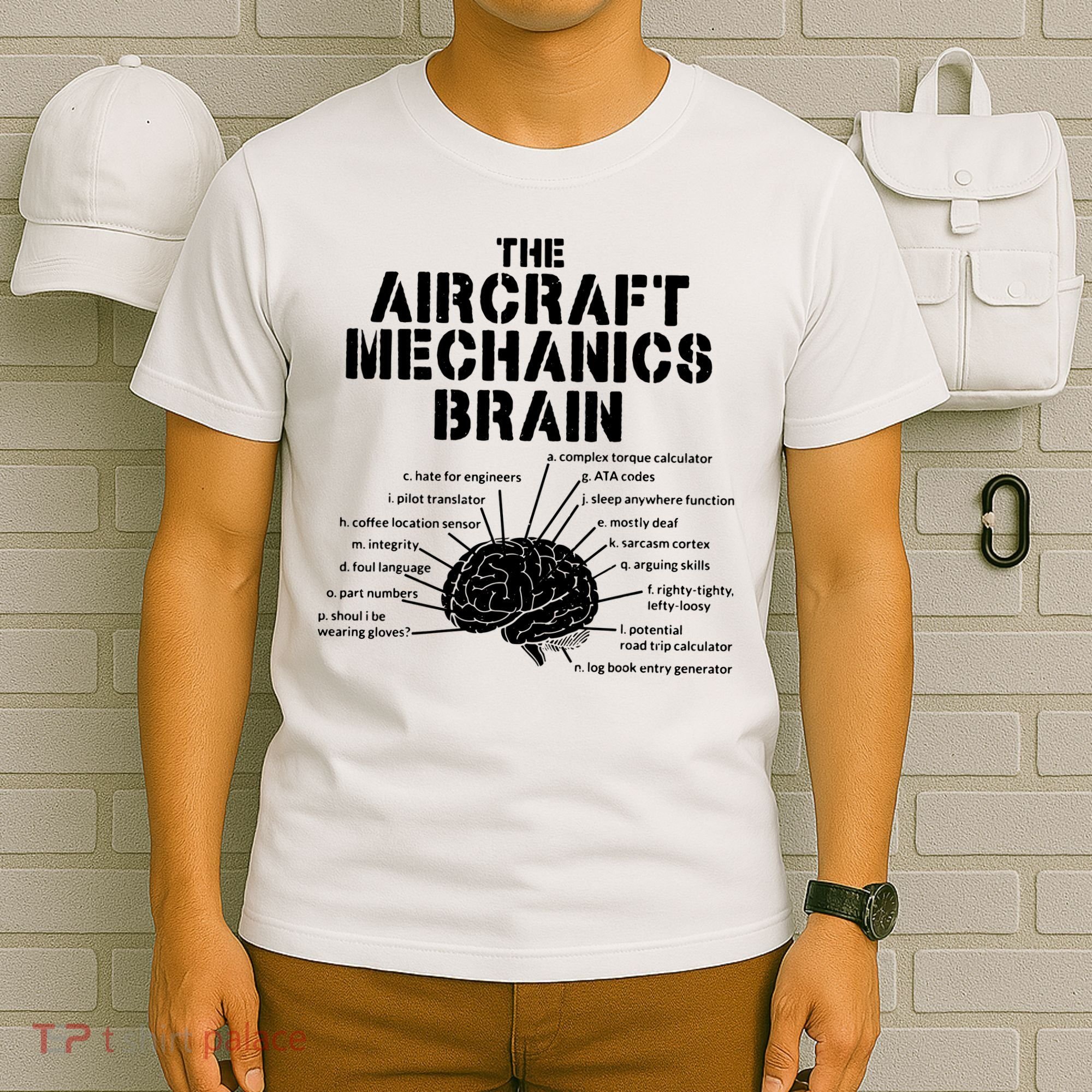 Aircraft Mechanics Brain Shirt Aviation Gift T-Shirt