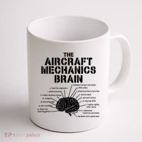 Aircraft Mechanics Brain Shirt Aviation Gift Coffee Mug thumb 1