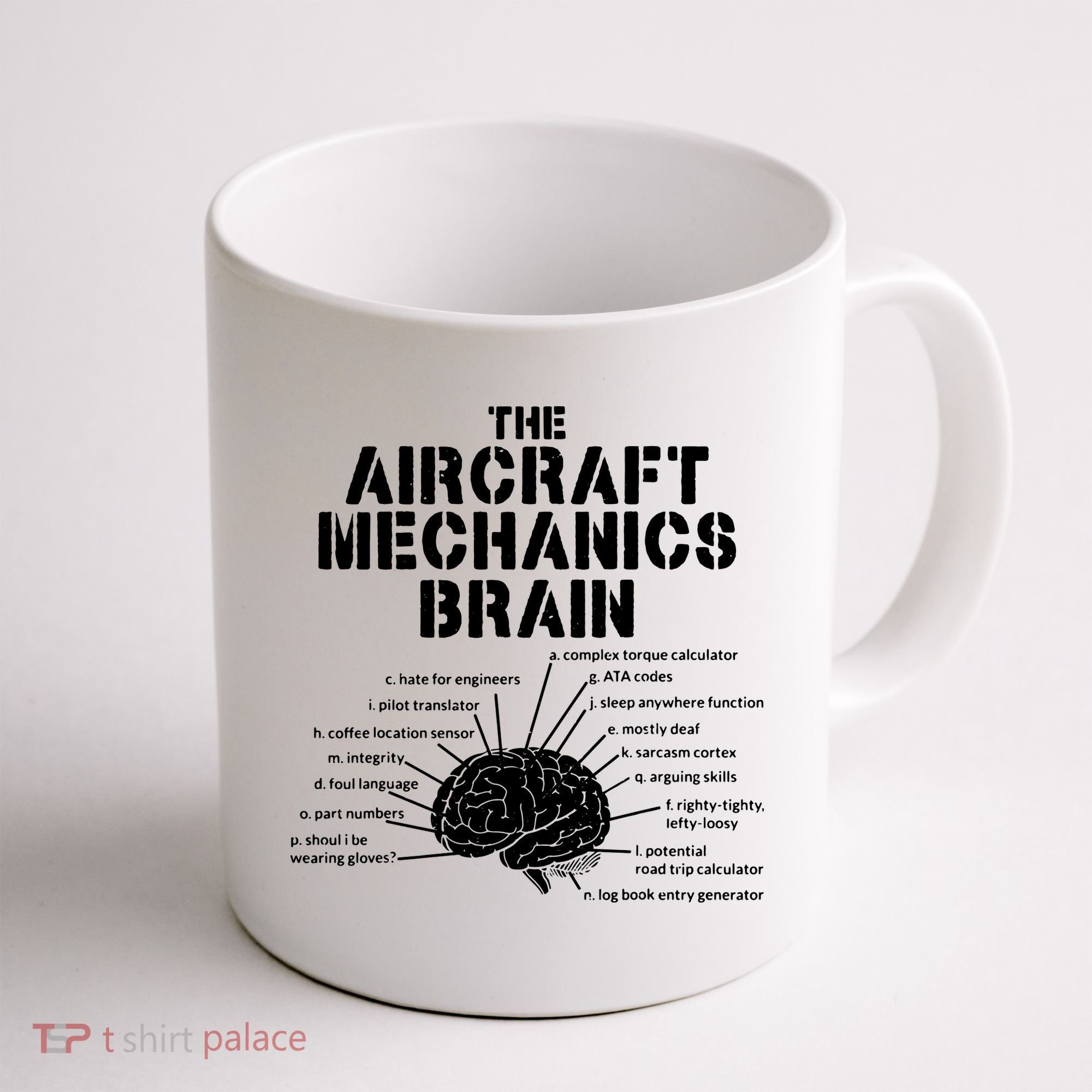 Aircraft Mechanics Brain Shirt Aviation Gift Coffee Mug