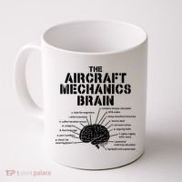 Aircraft Mechanics Brain Shirt Aviation Gift Coffee Mug thumb 0