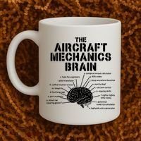 Aircraft Mechanics Brain Shirt Aviation Gift Coffee Mug thumb 2