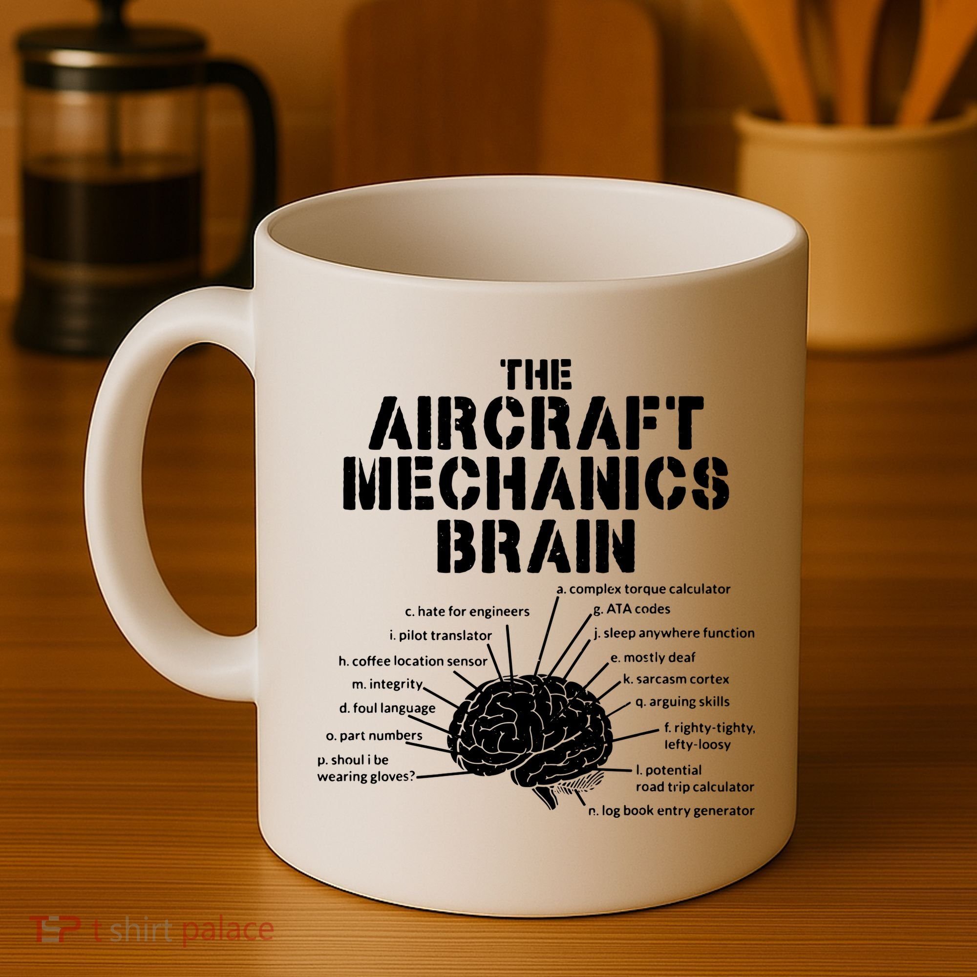 Aircraft Mechanics Brain Shirt Aviation Gift Coffee Mug
