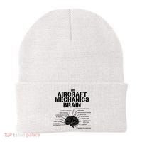 Aircraft Mechanics Brain Shirt Aviation Gift Beanie thumb 0