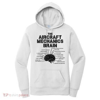Aircraft Mechanics Brain Shirt Aviation Gift Women's Hoodie