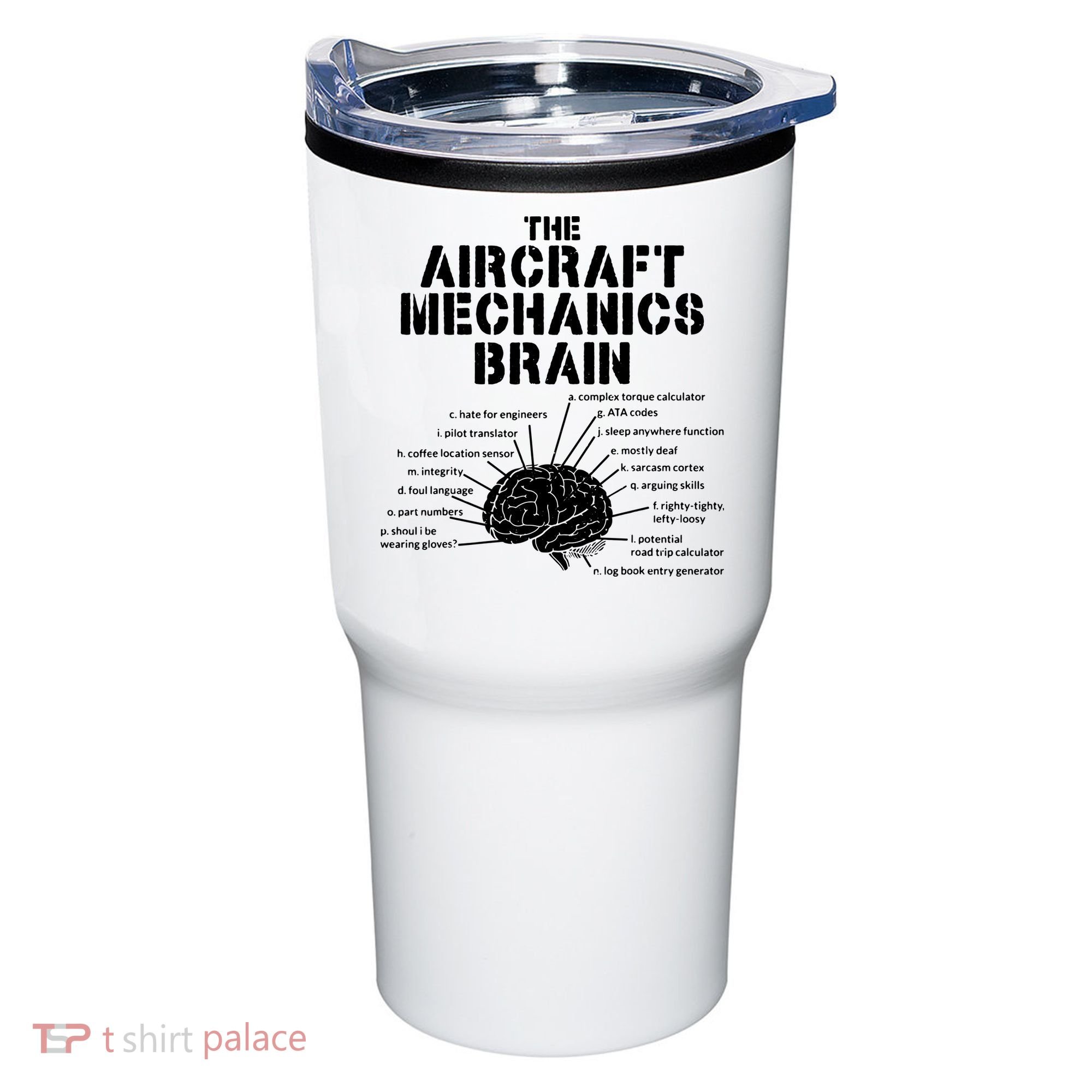 Aircraft Mechanics Brain Shirt Aviation Gift Tumbler