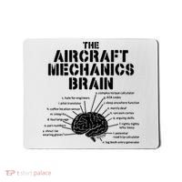Aircraft Mechanics Brain Shirt Aviation Gift Mousepad thumb 0