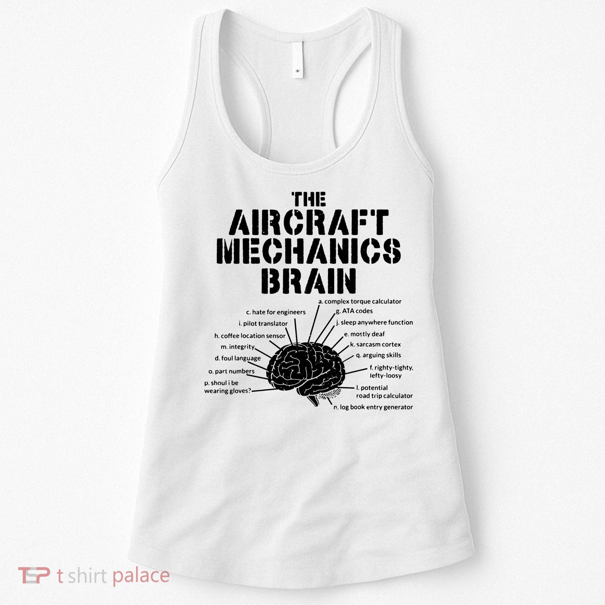 Aircraft Mechanics Brain Shirt Aviation Gift Women's Tank Top