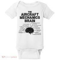 Aircraft Mechanics Brain Shirt Aviation Gift Baby Bodysuit thumb 0