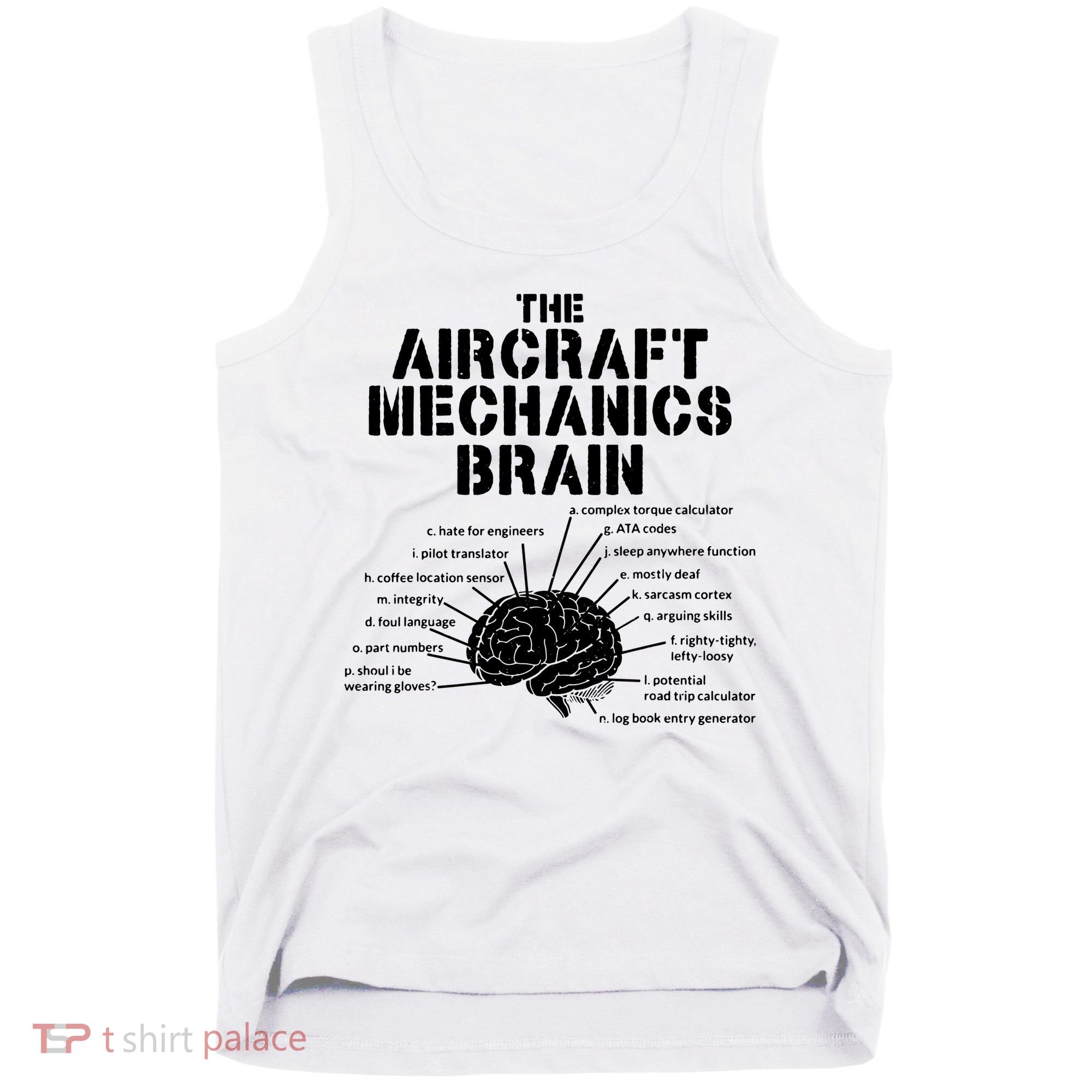 Aircraft Mechanics Brain Shirt Aviation Gift Tank Top