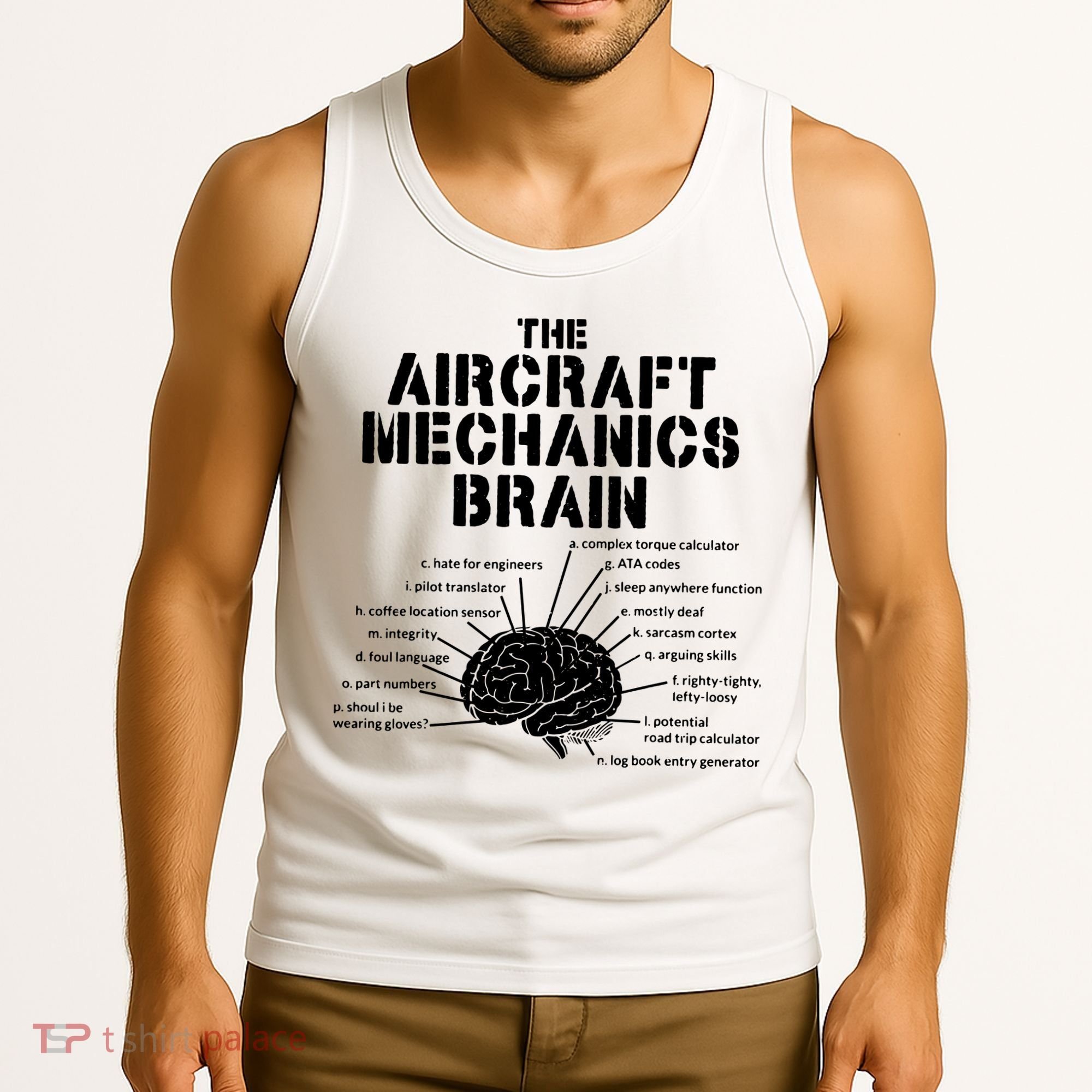 Aircraft Mechanics Brain Shirt Aviation Gift Tank Top