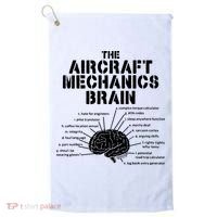 Aircraft Mechanics Brain Shirt Aviation Gift Golf Towel thumb 0