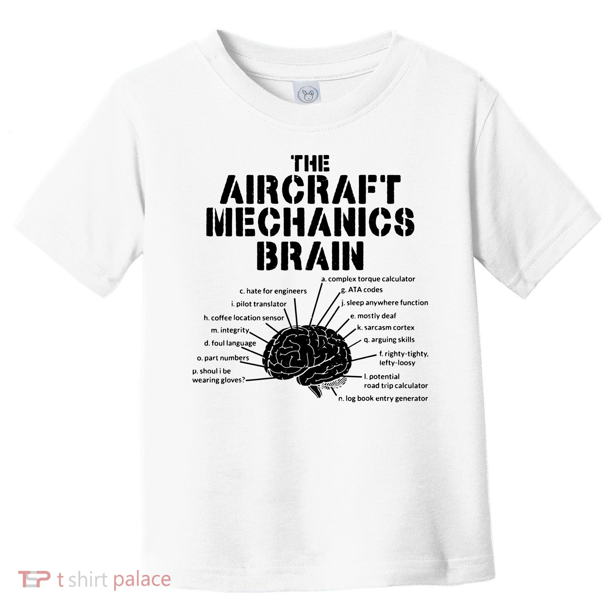 Aircraft Mechanics Brain Shirt Aviation Gift Toddler T-Shirt