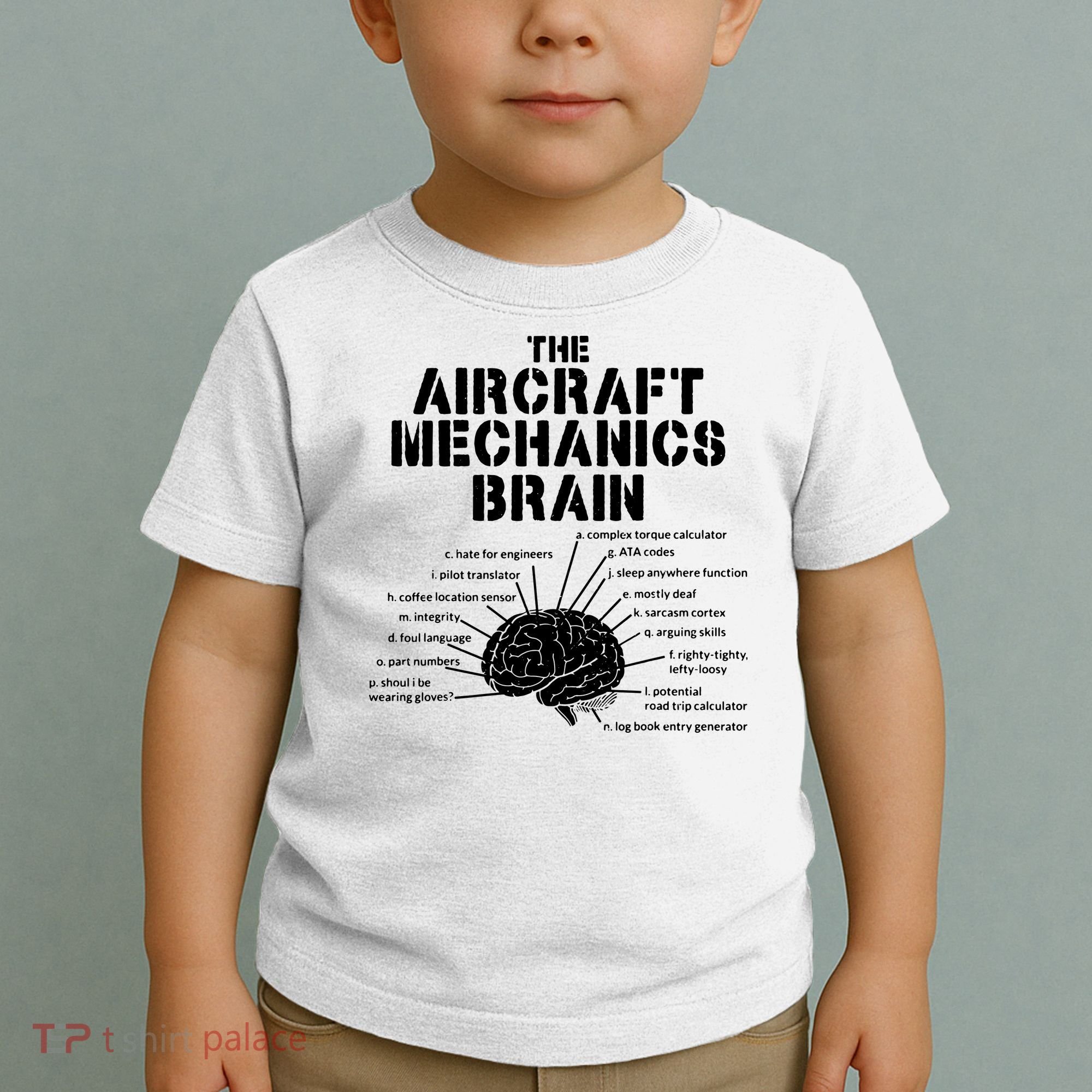 Aircraft Mechanics Brain Shirt Aviation Gift Toddler T-Shirt