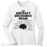 Aircraft Mechanics Brain Shirt Aviation Gift Women's Long Sleeve Shirt thumb 0