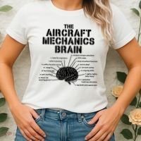 Aircraft Mechanics Brain Shirt Aviation Gift Women's T-Shirt thumb 2