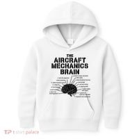 Aircraft Mechanics Brain Shirt Aviation Gift Kids Hoodie thumb 0