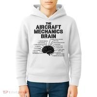Aircraft Mechanics Brain Shirt Aviation Gift Kids Hoodie thumb 4