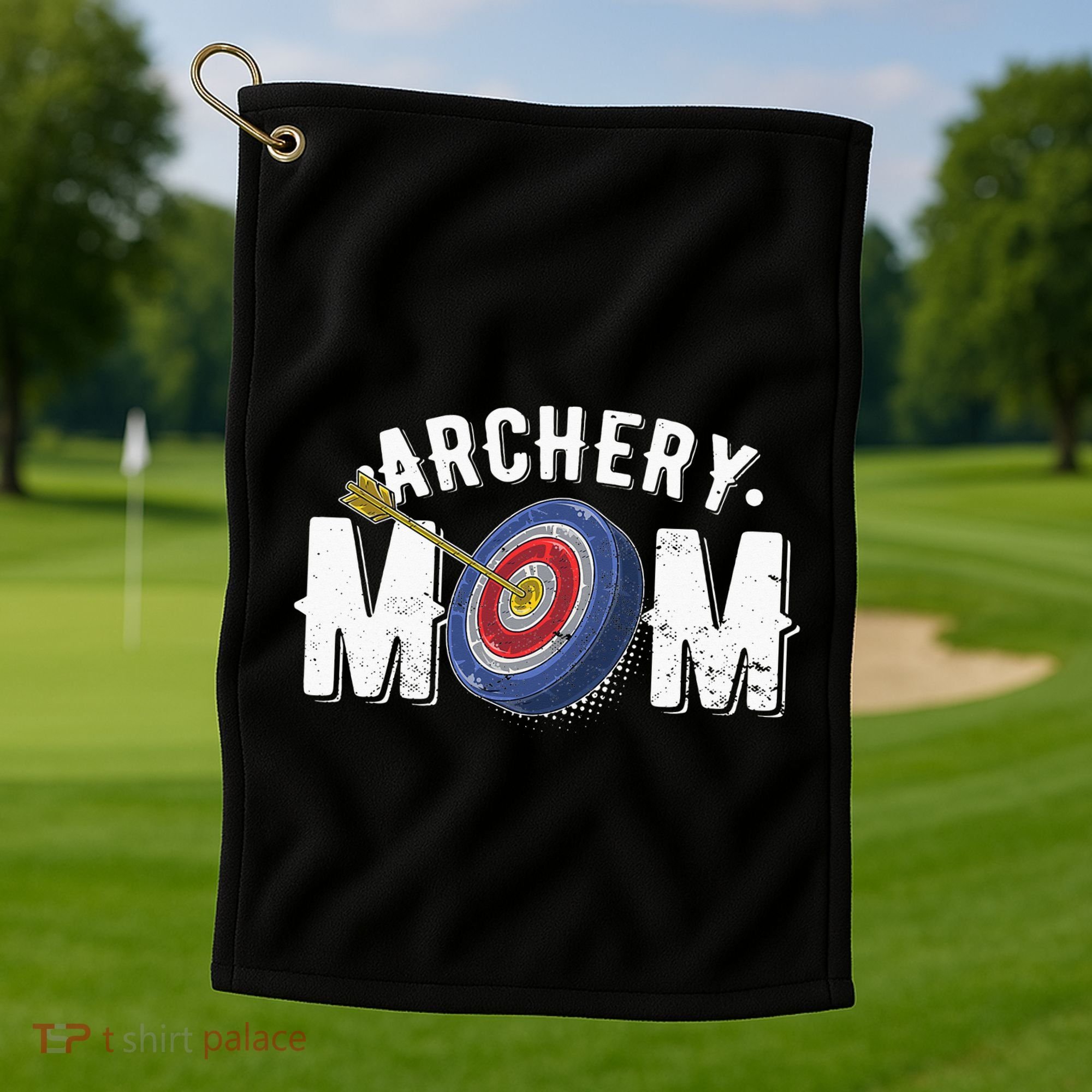 Archery Mom Bow Arrow Shooting Sports Hunter Golf Towel