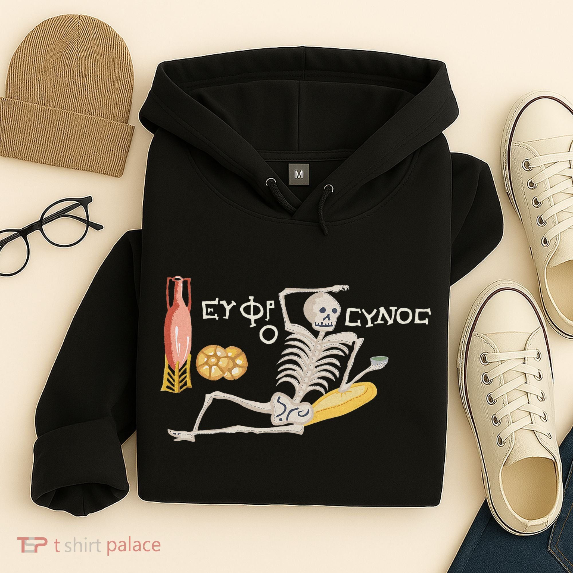 Ancient Mosaic Be Cheerful Enjoy Your Life Hoodie
