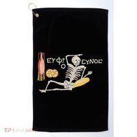 Ancient Mosaic Be Cheerful Enjoy Your Life Golf Towel thumb 0