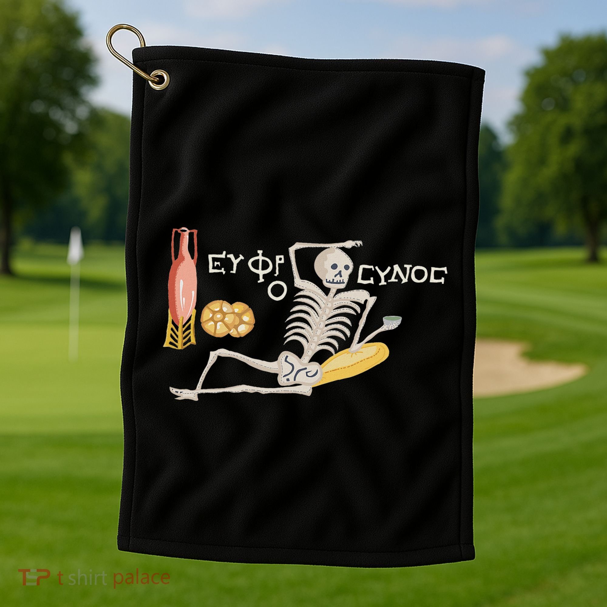 Ancient Mosaic Be Cheerful Enjoy Your Life Golf Towel