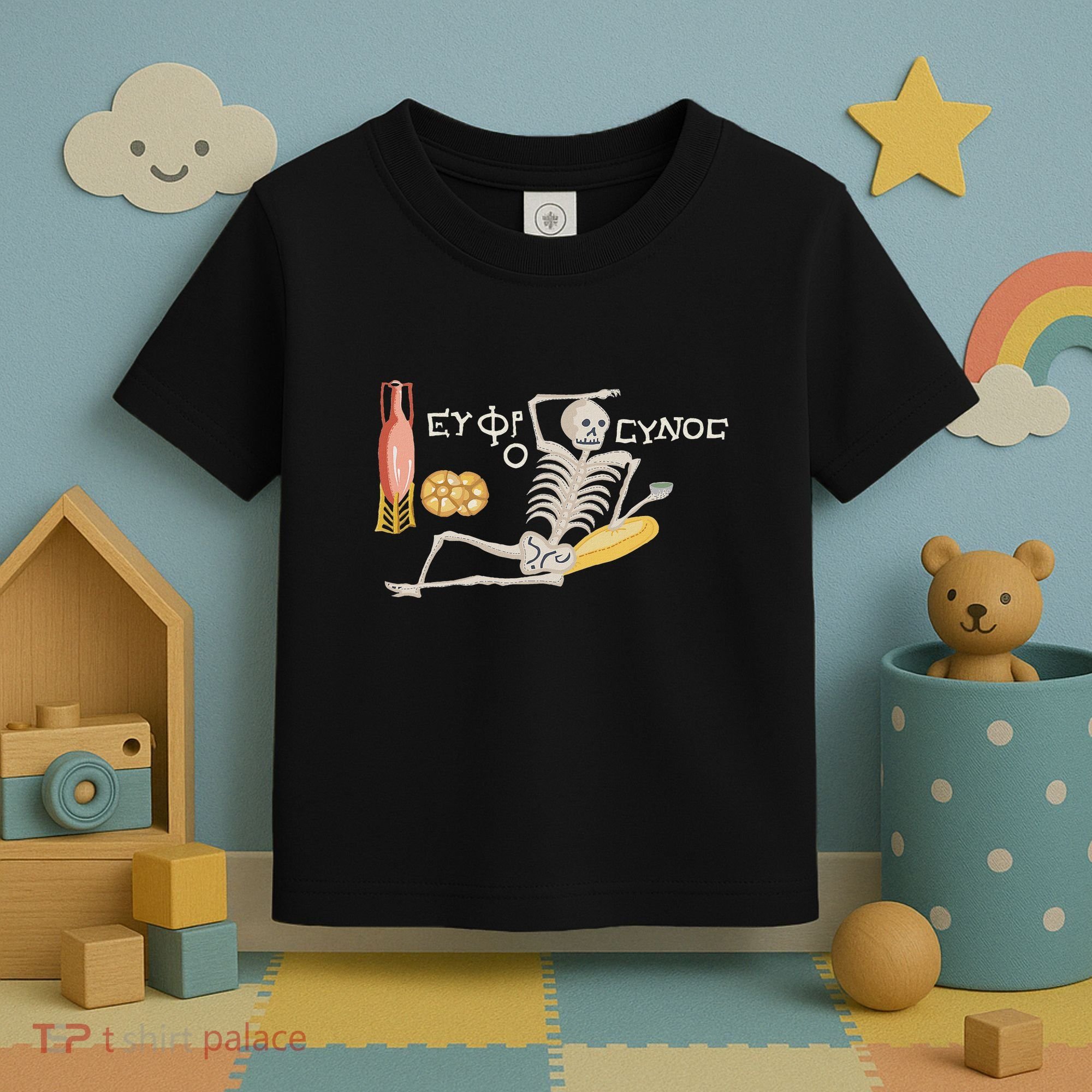 Ancient Mosaic Be Cheerful Enjoy Your Life Toddler T-Shirt