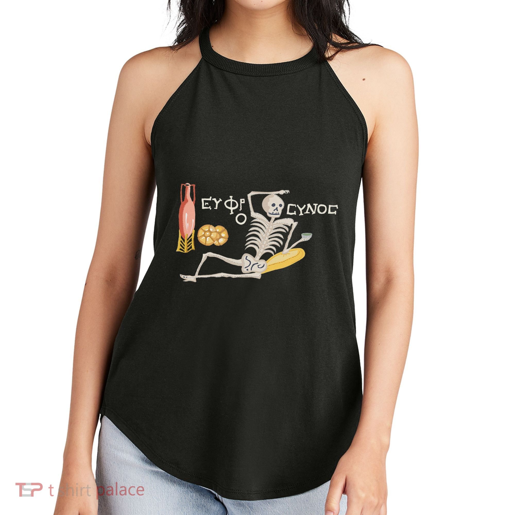 Ancient Mosaic Be Cheerful Enjoy Your Life Women's Perfect Tri Rocker Tank