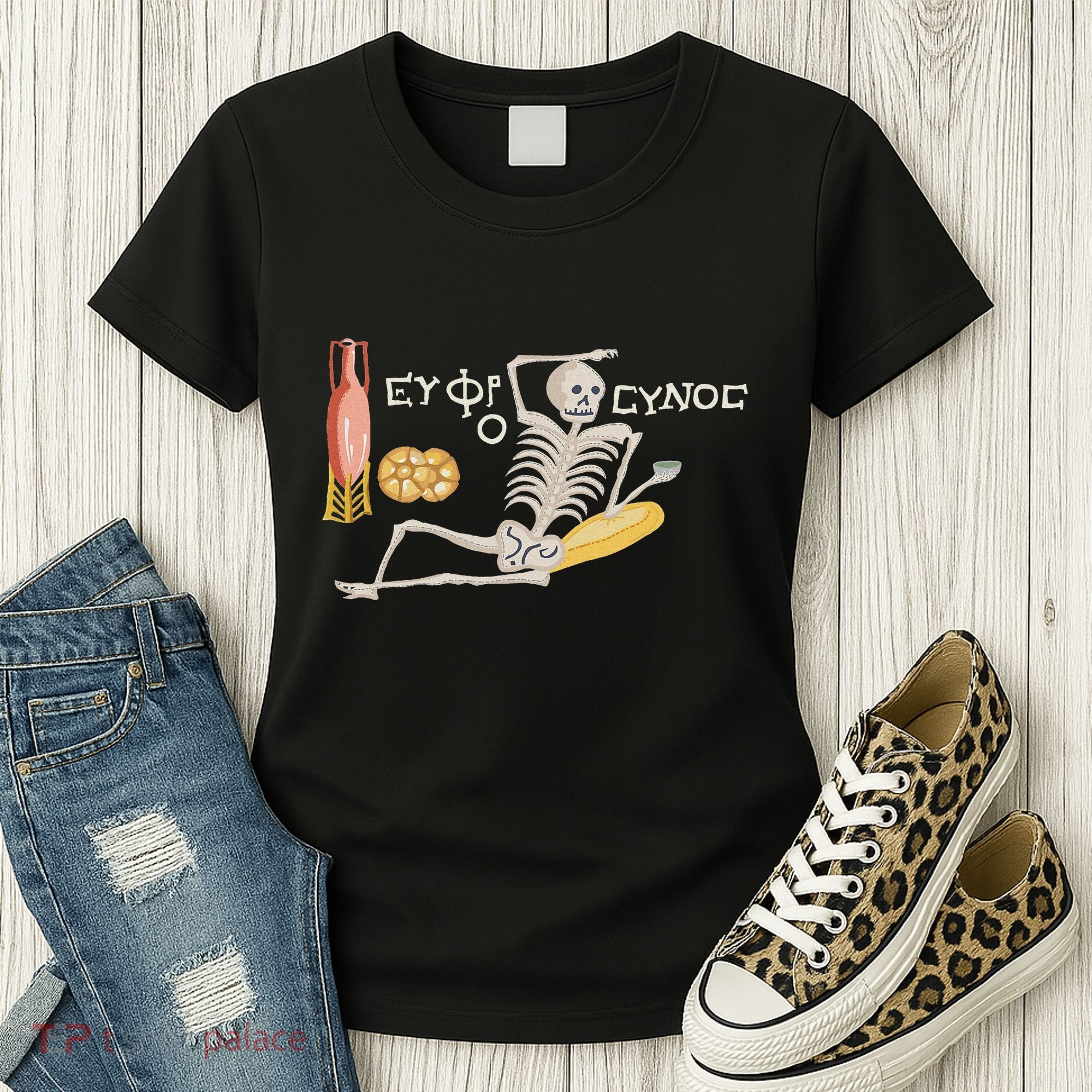 Ancient Mosaic Be Cheerful Enjoy Your Life Women's T-Shirt