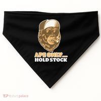 AMC Apes Only Hold The Stock USA-Made Doggie Bandana thumb 0