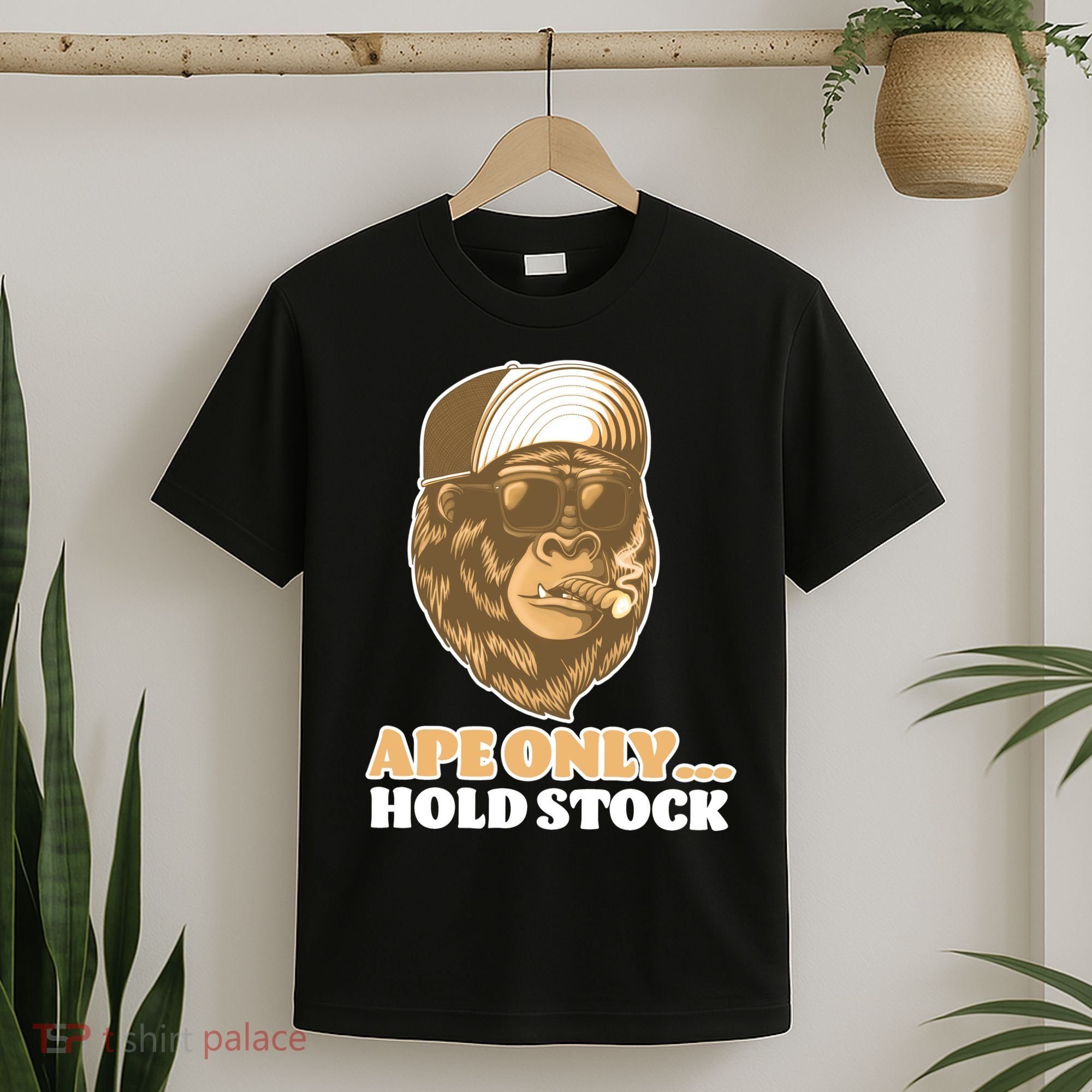 AMC Apes Only Hold The Stock T-Shirt