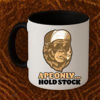 AMC Apes Only Hold The Stock Coffee Mug thumb 2