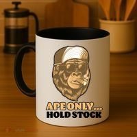 AMC Apes Only Hold The Stock Coffee Mug thumb 4