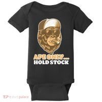AMC Apes Only Hold The Stock Baby Bodysuit thumb 0